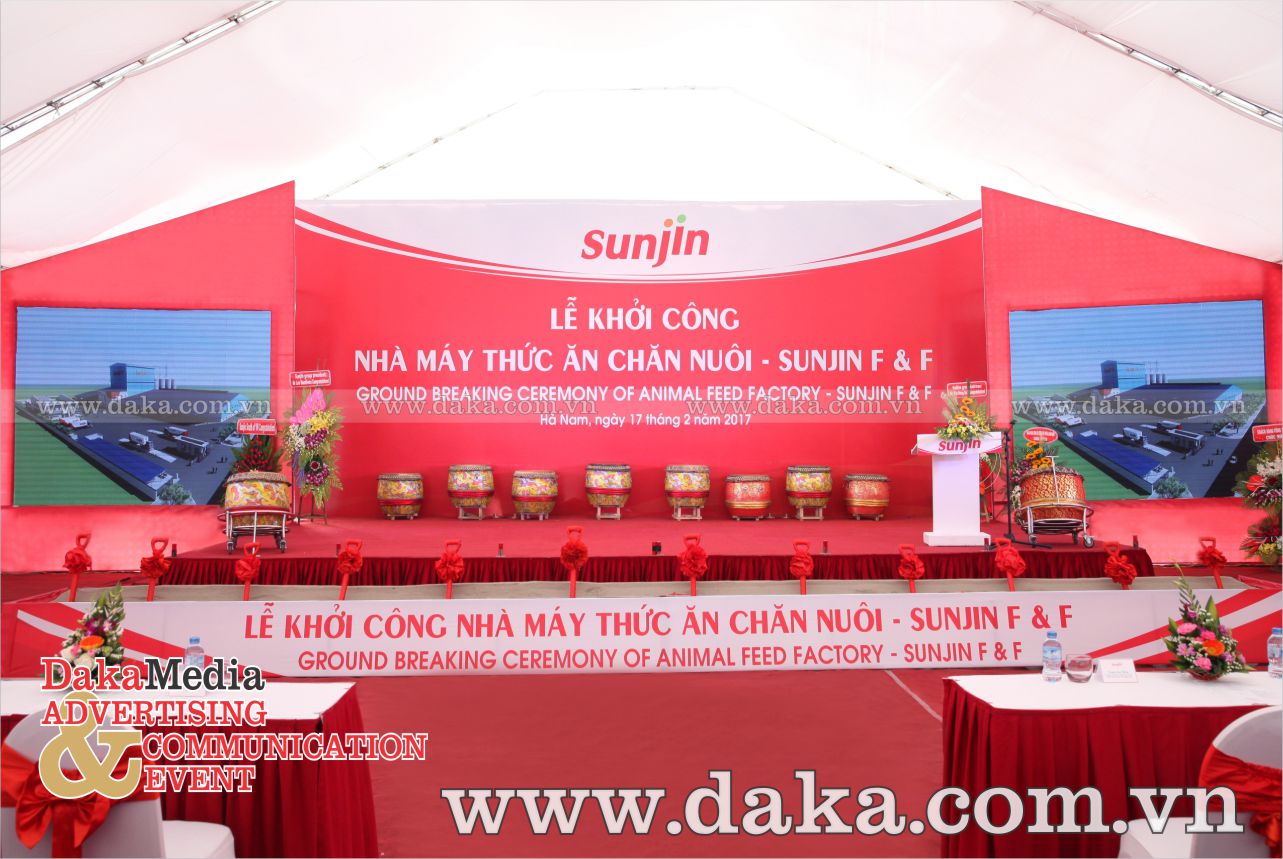 Động thổ xây dựng nhà máy thức ăn chăn nuôi Sunjin tại Hà Nam